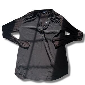 Tommy Hilfiger Henley Top – Size M | black Classic | Preppy Core |